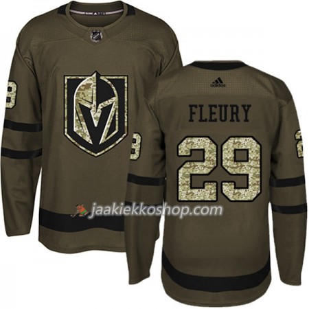 Miehille NHL Vegas Golden Knights Pelipaita Marc-Andre Fleury 29 Adidas 2017-2018 Camo Vihreä Authentic